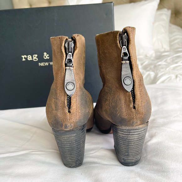 rag & bone Classic Newbury Boot in Metal Taupe Sz 39 (9) - Picture 5 of 11